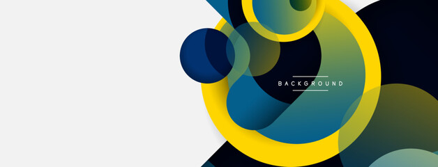 Circle and round shapes abstract background. Vector illustration for wallpaper banner background or landing page