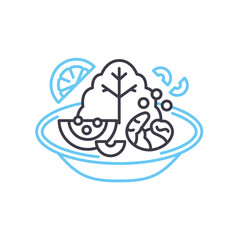 tom yum kung line icon, outline symbol, vector illustration, concept sign