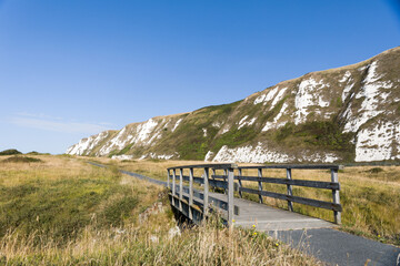 Weiße Klippen von Dover, Kent, Großbritannien, Europa