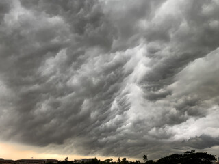 storm clouds over the city