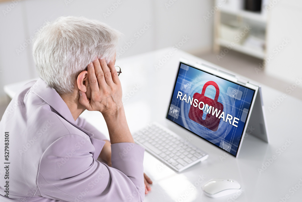 Poster Ransomware Cyber Attack Showing Personal Files Encrypted