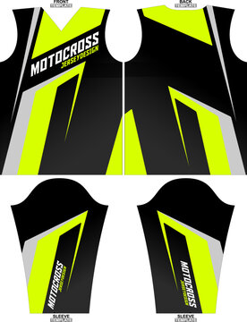 Print-ready sublimation motocross long sleeve jersey design
