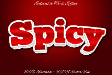 SPICY editable text effect 3d emboss style design