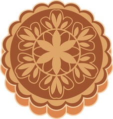 Moon Cake Traditional Dessert Illustration Icon