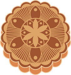 Moon Cake Traditional Dessert Illustration Icon
