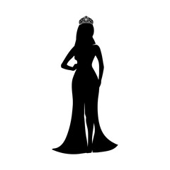 Silhouette of a beauty queen 2.