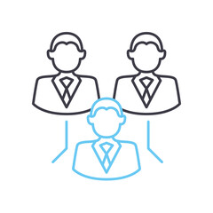 work group line icon, outline symbol, vector illustration, concept sign