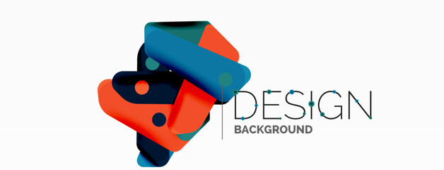 Creative geometric wallpaper. Minimal abstract background. Color bright overlapping lines composition vector illustration for wallpaper banner background or landing page