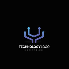 Tech logo - technology logo - Y logo