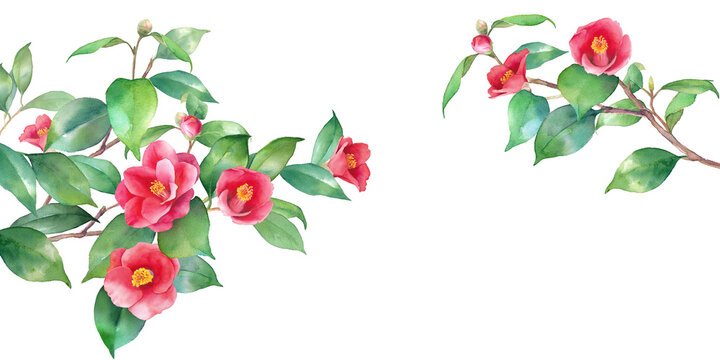 椿の花の絵 志村好子「椿」（赤）油彩・F0・絵画専門店ムナイ