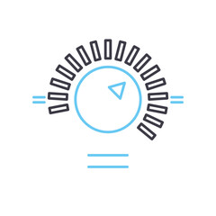 volume knob line icon, outline symbol, vector illustration, concept sign