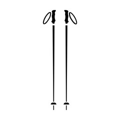 Ski pole black icon. Suitable for website, content design, poster, banner, or video editing needs