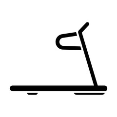Treadmill black icon. Suitable for website, content design, poster, banner, or video editing needs