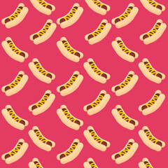 Fototapeta premium Hot Dog Pattern