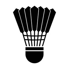 Shuttlecock black icon. Suitable for website, content design, poster, banner, or video editing needs