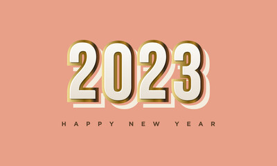 new year 2023 with minimalist numbers