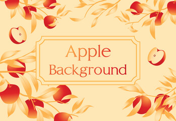 Vintage fruit illustration for background