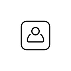 user, profile icon sign symbol design vector illustration high quality black style