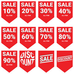 Set of sale design vector template
