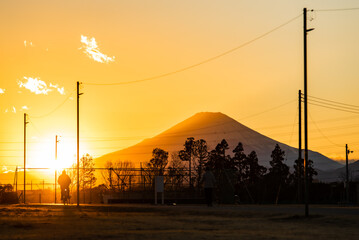 Obraz premium 戸塚の米軍基地跡 夕焼け