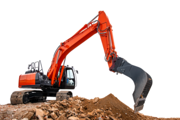 Bagger auf einer Baustelle