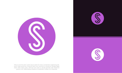 Initials S logo design. Initial Letter Logo. Innovative high tech logo template.