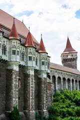 Obraz premium Corvin Castle, Hunyad Castle or Castelul Corvinilor is a gothic castle located in Transylvania, Romania