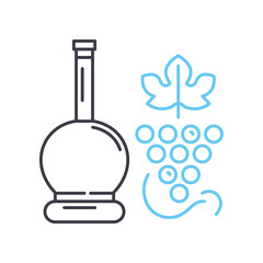 vine line icon, outline symbol, vector illustration, concept sign