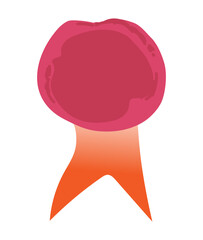 Stamp illustration for letter or scroll isolated on white background