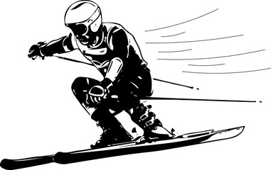 Snowboarding skating vector, Winter sports snowboarding player silhouette, Snowboarding player sketch drawing