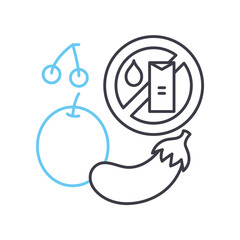 vegan line icon, outline symbol, vector illustration, concept sign