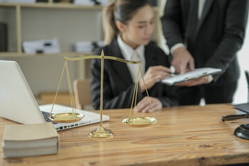 Lawyers having  Concepts of  Legal services at  office 