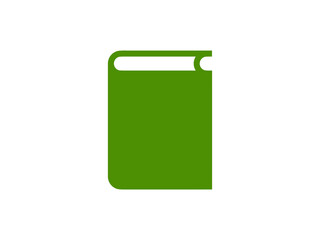 フラットな本のアイコン：緑