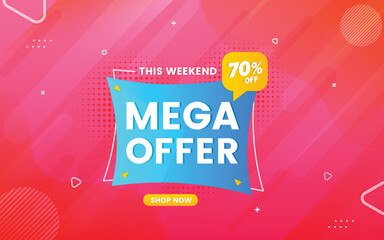 Maga sale discount sale banner with editable effect