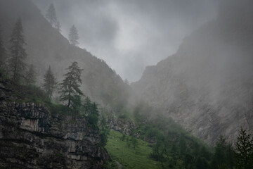 Brouillard de montagne, Dolomites