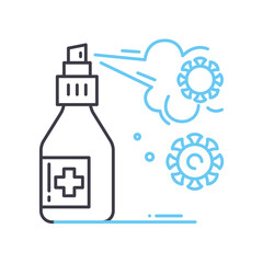 use sanitizer line icon, outline symbol, vector illustration, concept sign