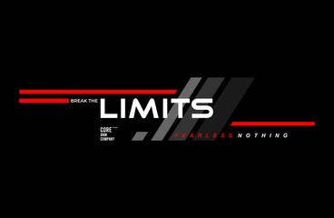 limitless Typography tee shirt design vector illustration.
