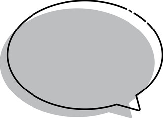 Blank speech bubble. Flat design illustration.	