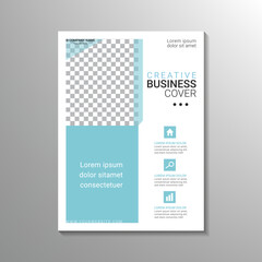 modern blue stylish corporate business cover design