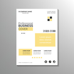 Fototapeta na wymiar simple yellow corporate business cover design template