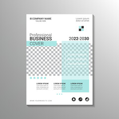 modern creative blue corporate business cover design template