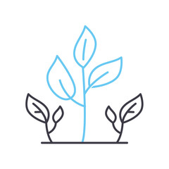 upgrowth line icon, outline symbol, vector illustration, concept sign