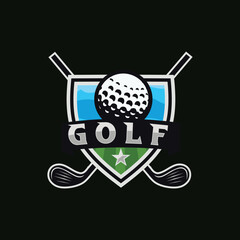 Modern professional golf logo template design for golf club badge emblem
