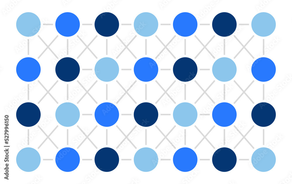 Poster Connected dots and lines technology background template. Network linked global system graphic vector.	