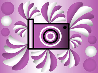 camera abstract floral design