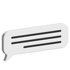 3d speech bubble. Chat bubble 3d. Social media text bubble.