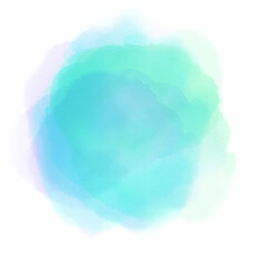 green watercolor blob