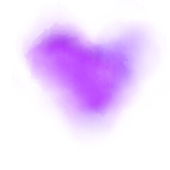 violet watercolor heart