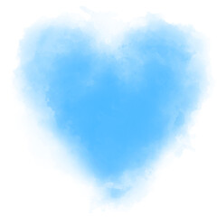 Fototapeta na wymiar blue watercolor heart