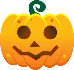 Vector Illustration Pumpkin Halloween Character